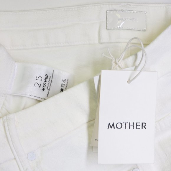 NWT Mother High Waisted Looker Ankle Fray Jeans Stretch Fairest Of Them All 25 - Picture 9 of 12